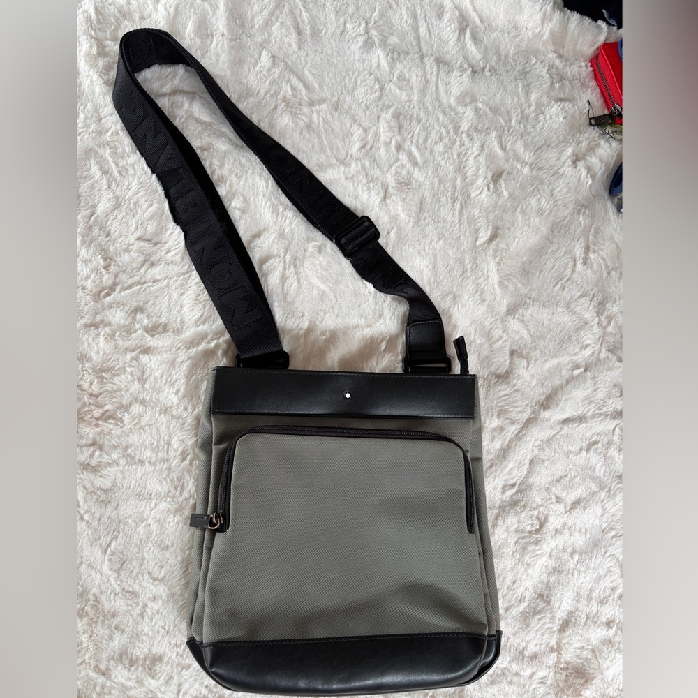 Montblanc “City Bag” Black and Gray Messenger/Shoulder Bag